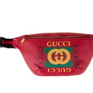 GUCCI belt bag - red leather